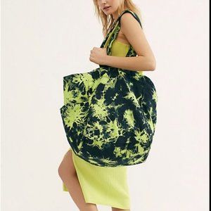 Free People Tie-Dyed Denim 2 Way Large tote Bag